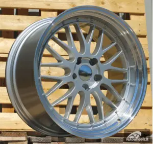 Ratlankis R19x9.5  5X120  ET  38  72.6  BK848  Silver+Polished Lip (SP)  For BMW  (P)  (BBS Style Rear+Front)