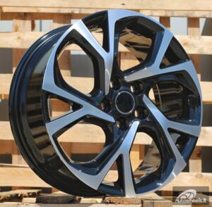 Ratlankis R18x7  5X114.3  ET  50  60.1  FE132  (BK5962)  Black Polished (MB)  For TOYOT  (K2)