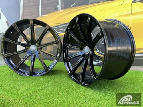 Ratlankis BMW X5 X6 M Sport style 166 Hartge 22X10.5J 5X120 ET35 74.1 Gloss black BMW X5, X6 E70 / F15 / F16