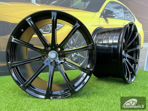 Ratlankis BMW X5 X6 M Sport style 166 Hartge 22X10.5J 5X120 ET35 74.1 Gloss black BMW X5, X6 E70 / F15 / F16