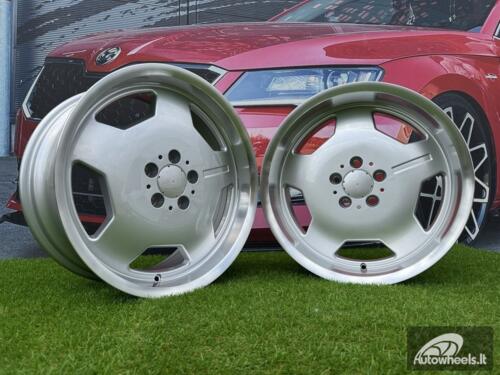 Ratlankis R18x8  5X112  ET  35  66.6  I5270  Silver+Polished Lip (SP)  For MER  (P1+P2)  (MONOBLOCK Style)