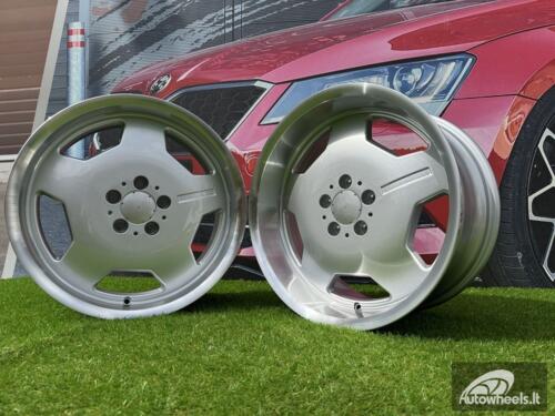 Ratlankis R18x8  5X112  ET  35  66.6  I5270  Silver+Polished Lip (SP)  For MER  (P1+P2)  (MONOBLOCK Style)