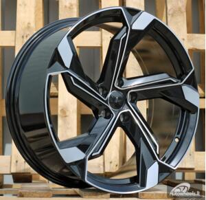 Ratlankis R19x8.5  5X112  ET  40  66.5  Y1201  (IN5633)  Black Polished (MB)  For AUD  (Z5+P2)