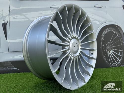 Ratlankis R18x9.5  5X120  ET  38  72.6  BK273  Silver (SI)  For BMW  (P+K2)  (ALPINA Style Rear+Front)