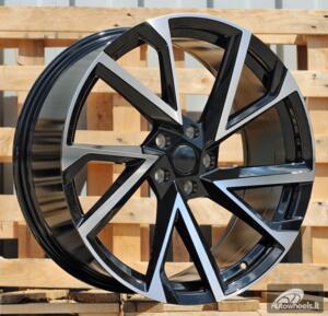 Ratlankis R16x6.5  5X100  ET  40  57.1  FE181  (IN0262)  Black Polished (MB)  For SKODA  (K7)