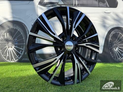 Ratlankis R18x7  5X114.3  ET  47  66.1  FE224  (QC1550)  Black Polished (MB)  For NISS  (P1)