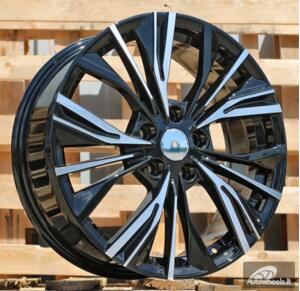 Ratlankis R18x7  5X114.3  ET  47  66.1  FE224  (QC1550)  Black Polished (MB)  For NISS  (P1)