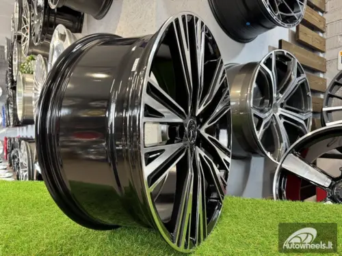 Ratlankis R17x7.5  5X112  ET  37  66.5  B1424  Black Polished (MB)  For AUD  (Z1)