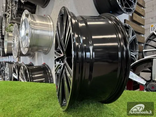 Ratlankis R17x7.5  5X112  ET  37  66.5  B1424  Black Polished (MB)  For AUD  (Z1)