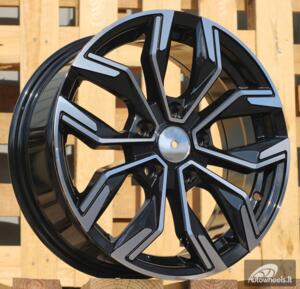 Ratlankis R16x6.5  5X114.3  ET  41  66.1  B1518  Black Polished (MB)  For RENAU  (Z1+Z2)