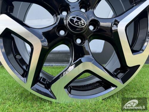 Ratlankis R17x7  5X100  ET  55  56.1  B1606  Black Polished (MB)  For SUBAR  (Z1)