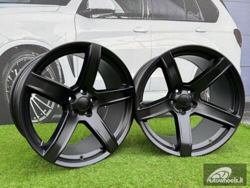Ratlankis R20x10.5  5X115  ET  22  71.5  B1671  Black Half Matt (BLHM)  For DODGE  (Z1)  (Rear+Front)