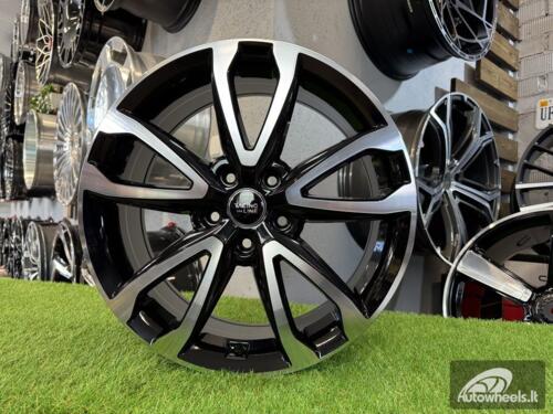 Ratlankis R18x7.5  5X114.3  ET  49.5  67.1  BY994  Black Polished (MB)  For RACIN  (Z1)
