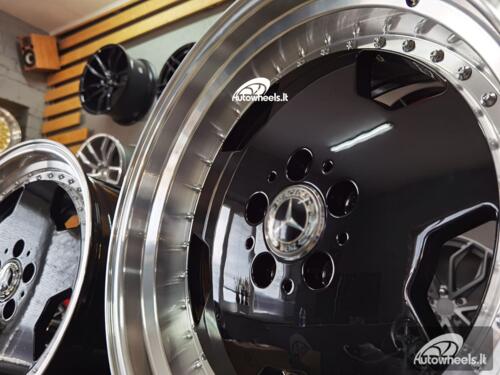 Ratlankis R17x8  5X112  ET  25  66.6  B5852  (BY1781)  Black+Polished Lip (BLPL)  For MER  (Z1)  (MONOBLOCK Style)