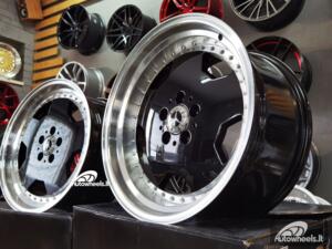 Ratlankis R17x8  5X112  ET  25  66.6  B5852  (BY1781)  Black+Polished Lip (BLPL)  For MER  (Z1)  (MONOBLOCK Style)