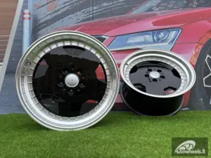 Ratlankis R17x8  5X112  ET  25  66.6  B5852  (BY1781)  Black+Polished Lip (BLPL)  For MER  (Z1)  (MONOBLOCK Style)