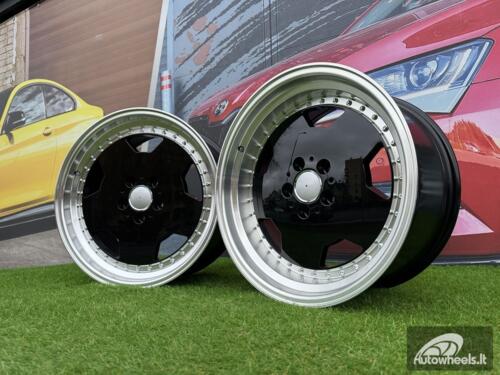 Ratlankis R17x8  5X112  ET  25  66.6  B5852  (BY1781)  Black+Polished Lip (BLPL)  For MER  (Z2)  (MONOBLOCK Style)