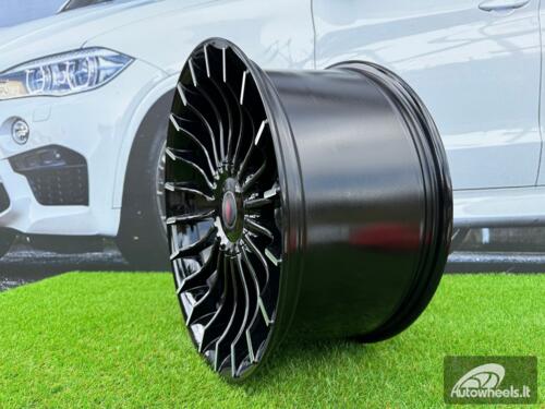 Ratlankis R17x8  5X120  ET  34  72.6  BK273  (BY1023)  Black+Polished Lip (BLPL)  For BMW  (Z1)