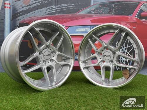Ratlankis R18x10  5X120  ET  15  74.1  SSA01  (HX030)  Silver+Polished Lip (SP)  For HAXER  (Z1)  (Rear+Front)