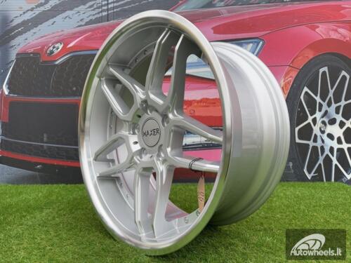 Ratlankis R18x10  5X120  ET  15  74.1  SSA01  (HX030)  Silver+Polished Lip (SP)  For HAXER  (Z1+Z2)  (Rear+Front)
