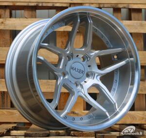 Ratlankis R18x10  5X120  ET  15  74.1  SSA01  (HX030)  Silver+Polished Lip (SP)  For HAXER  (Z2)  (Rear+Front)