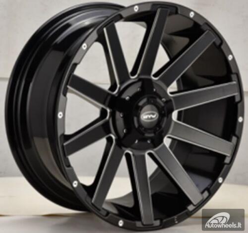 Ratlankis R20x9  6X139.7  ET  M12  110.1  B1443  Black (BL)  For 4X4  (K3)  (Milling)