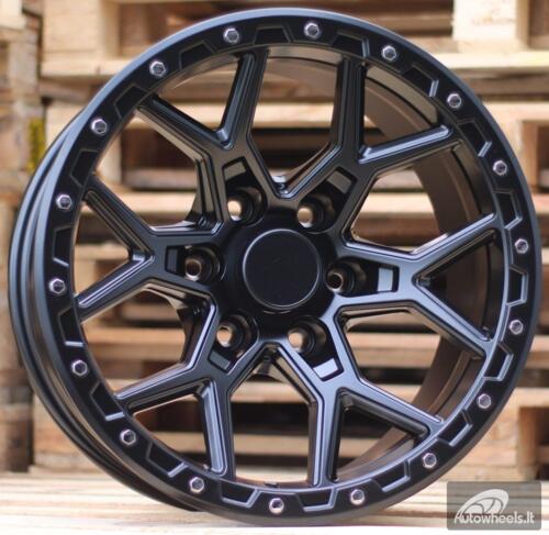 Ratlankis R17x9  6X139.7  ET  M12  110.1  B1536  Black Half Matt (BLHM)  For 4X4  (Z2)