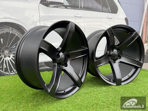 Ratlankis R20x9.5  5X115  ET  15  71.5  B1671  Black Half Matt (BLHM)  For DODGE  (Z1)  (Rear+Front)