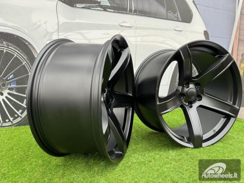 Ratlankis R20x9.5  5X115  ET  15  71.5  B1671  Black Half Matt (BLHM)  For DODGE  (Z1)  (Rear+Front)