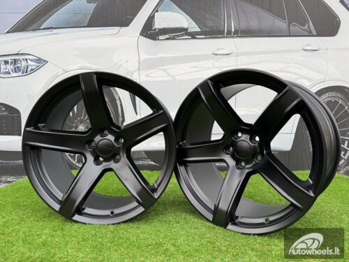 Ratlankis R20x9.5  5X115  ET  15  71.5  B1671  Black Half Matt (BLHM)  For DODGE  (Z1)  (Rear+Front)