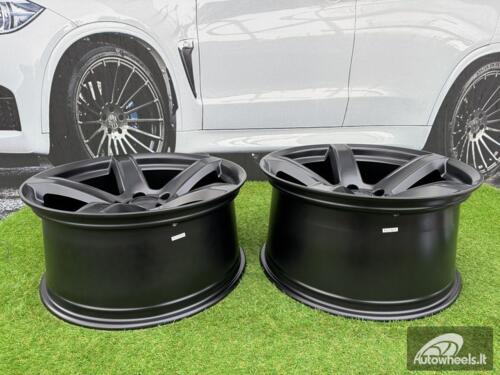 Ratlankis R20x9.5  5X115  ET  15  71.5  B1671  Black Half Matt (BLHM)  For DODGE  (Z1)  (Rear+Front)
