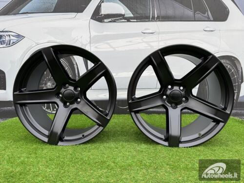 Ratlankis R20x9.5  5X115  ET  15  71.5  B1671  Black Half Matt (BLHM)  For DODGE  (Z2)  (Rear+Front)