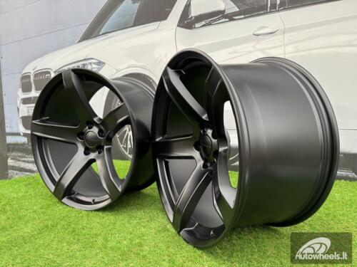 Ratlankis R20x9.5  5X115  ET  15  71.5  B1671  Black Half Matt (BLHM)  For DODGE  (Z2)  (Rear+Front)