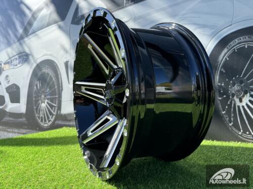 Ratlankis R20x10  12X135/139  ET  M12  106.1  B1676  Black+Milling (BLML)  For 4X4  (K3)  (Milling Windows+Rivets)