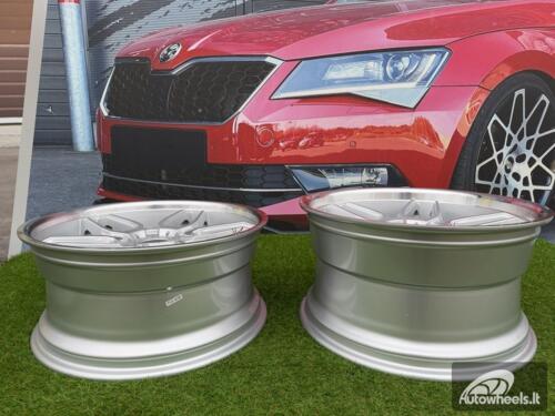 Ratlankis R18x8.5  5X120  ET  20  74.1  SSA01  (HX030)  Silver+Polished Lip (SP)  For HAXER  (Z1)  (Rear+Front)