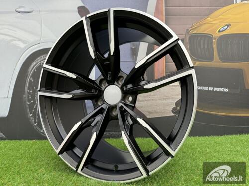 Ratlankis R19x9.5  5X112  ET  38  66.6  I5478  Black Polished Half Matt (MBHM)  For BMW  (P1+Z3)  (Rear+Front)
