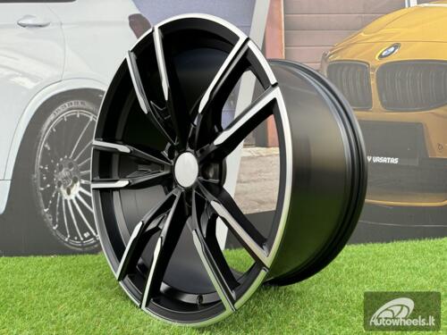 Ratlankis R19x9.5  5X112  ET  38  66.6  I5478  Black Polished Half Matt (MBHM)  For BMW  (P1+Z3)  (Rear+Front)