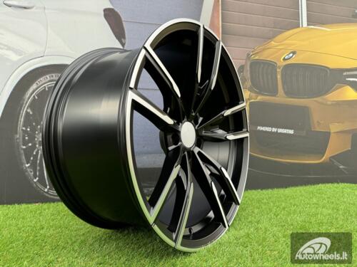 Ratlankis R19x8.5  5X112  ET  25  66.6  I5478  Black Polished Half Matt (MBHM)  For BMW  (Z3)  (Rear+Front)