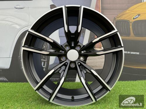 Ratlankis R18x8  5X112  ET  27  66.6  I5478  Black Polished Half Matt (MBHM)  For BMW  (P1)  (Rear+Front)