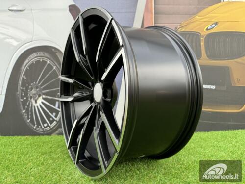 Ratlankis R18x8  5X112  ET  27  66.6  I5478  Black Polished Half Matt (MBHM)  For BMW  (P1)  (Rear+Front)