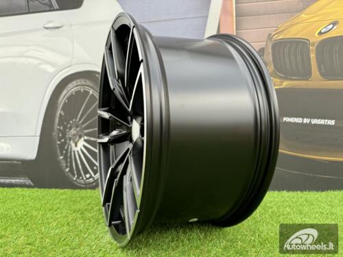 Ratlankis R18x8  5X112  ET  27  66.6  I5478  Black Polished Half Matt (MBHM)  For BMW  (P1)  (Rear+Front)