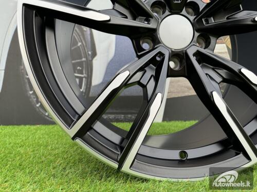 Ratlankis R18x8  5X112  ET  27  66.6  I5478  Black Polished Half Matt (MBHM)  For BMW  (P1)  (Rear+Front)