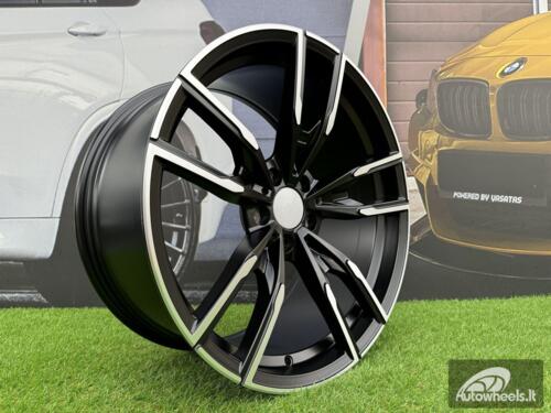 Ratlankis R18x8  5X120  ET  34  72.6  I5478  Black Polished Half Matt (MBHM)  For BMW  (P1+Z5)  (Rear+Front)