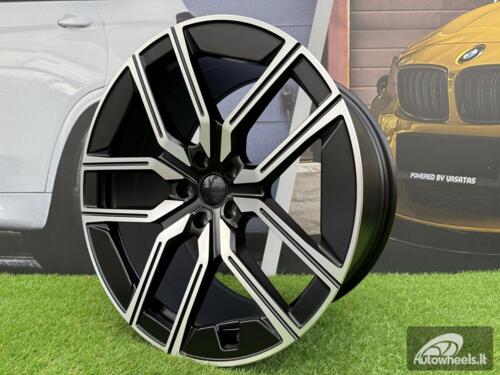 Ratlankis R20x8.5  5X112  ET  25  66.6  I5619  Black Polished Half Matt (MBHM)  For BMW  (P1)  (Rear+Front)
