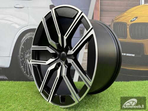 Ratlankis R20x8.5  5X112  ET  25  66.6  I5619  Black Polished Half Matt (MBHM)  For BMW  (P1)  (Rear+Front)