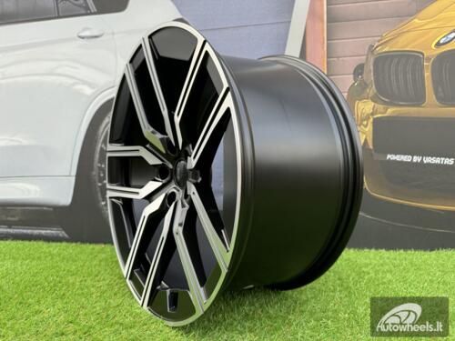 Ratlankis R20x8.5  5X112  ET  25  66.6  I5619  Black Polished Half Matt (MBHM)  For BMW  (P1)  (Rear+Front)