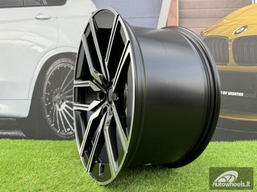 Ratlankis R20x8.5  5X112  ET  25  66.6  I5619  Black Polished Half Matt (MBHM)  For BMW  (P1)  (Rear+Front)