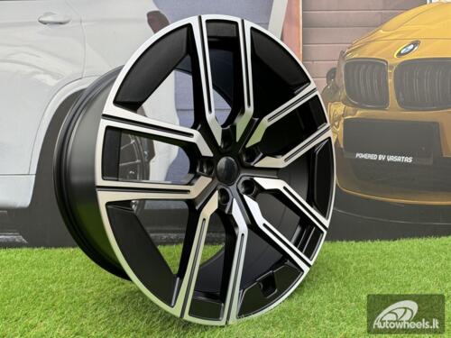 Ratlankis R20x8.5  5X112  ET  25  66.6  I5619  Black Polished Half Matt (MBHM)  For BMW  (P1)  (Rear+Front)