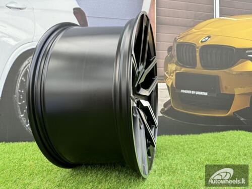 Ratlankis R20x8.5  5X112  ET  25  66.6  I5619  Black Polished Half Matt (MBHM)  For BMW  (P1)  (Rear+Front)