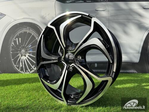 Ratlankis R15x6.5  4X108  ET  22  65.1  BY980  (LU1235)  Black Polished (MB)  For RACIN  (P1)